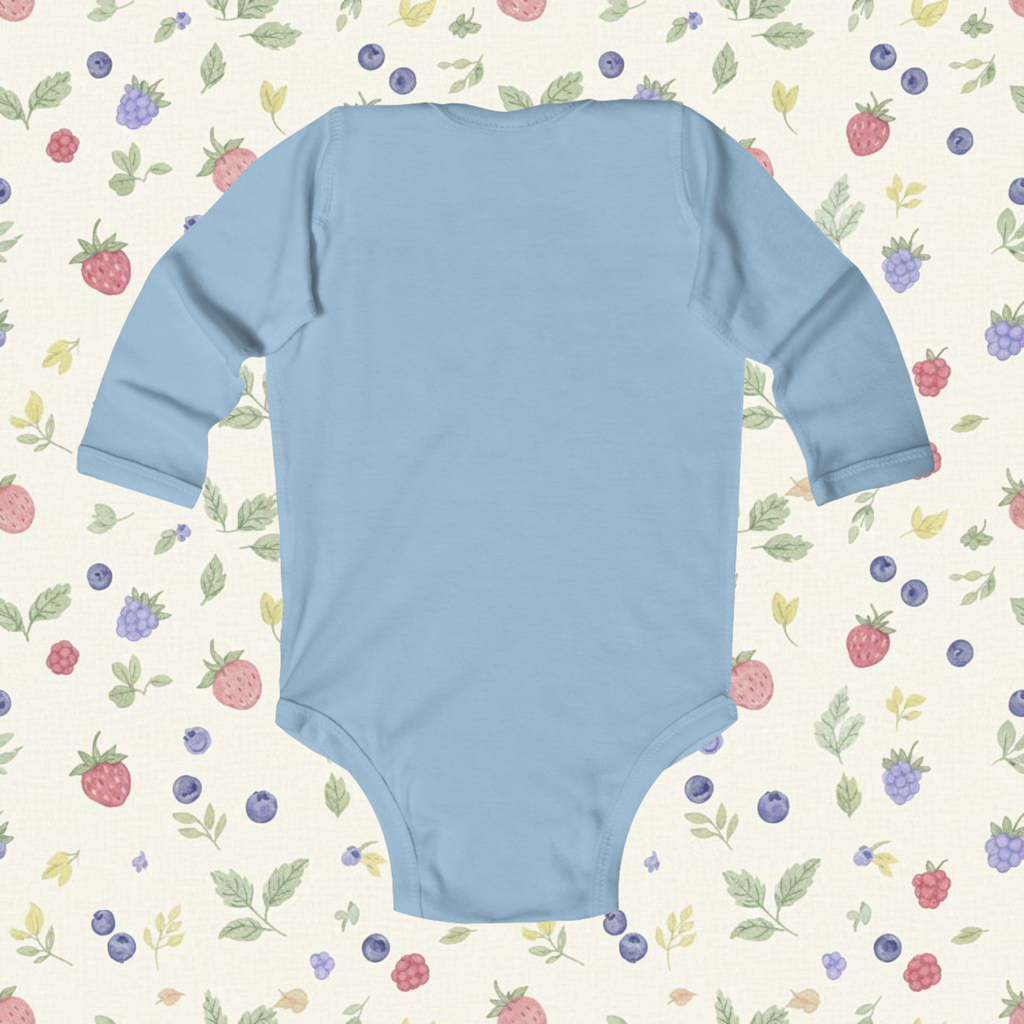 'Just Hatched' Nostalgic Cartoon Long-Sleeve Baby Onesie