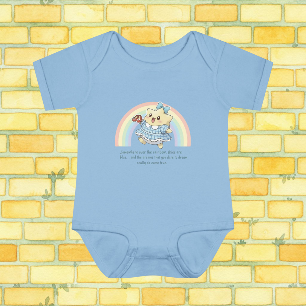 Pastels Dorothy-Inspired 'Somewhere Over the Rainbow' Short-Sleeve Baby Onesie