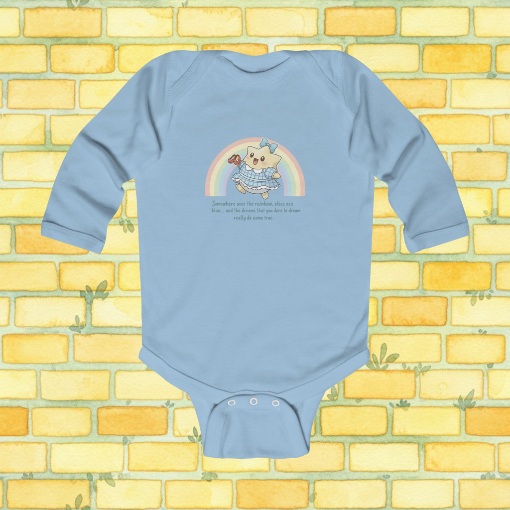 Dorothy-Inspired 'Somewhere Over the Rainbow' Long-Sleeve Baby Onesie