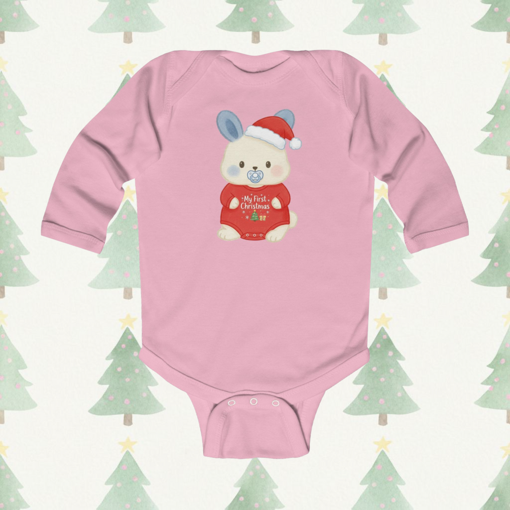 First Christmas Bumbleberry Long-Sleeve Baby Onesie