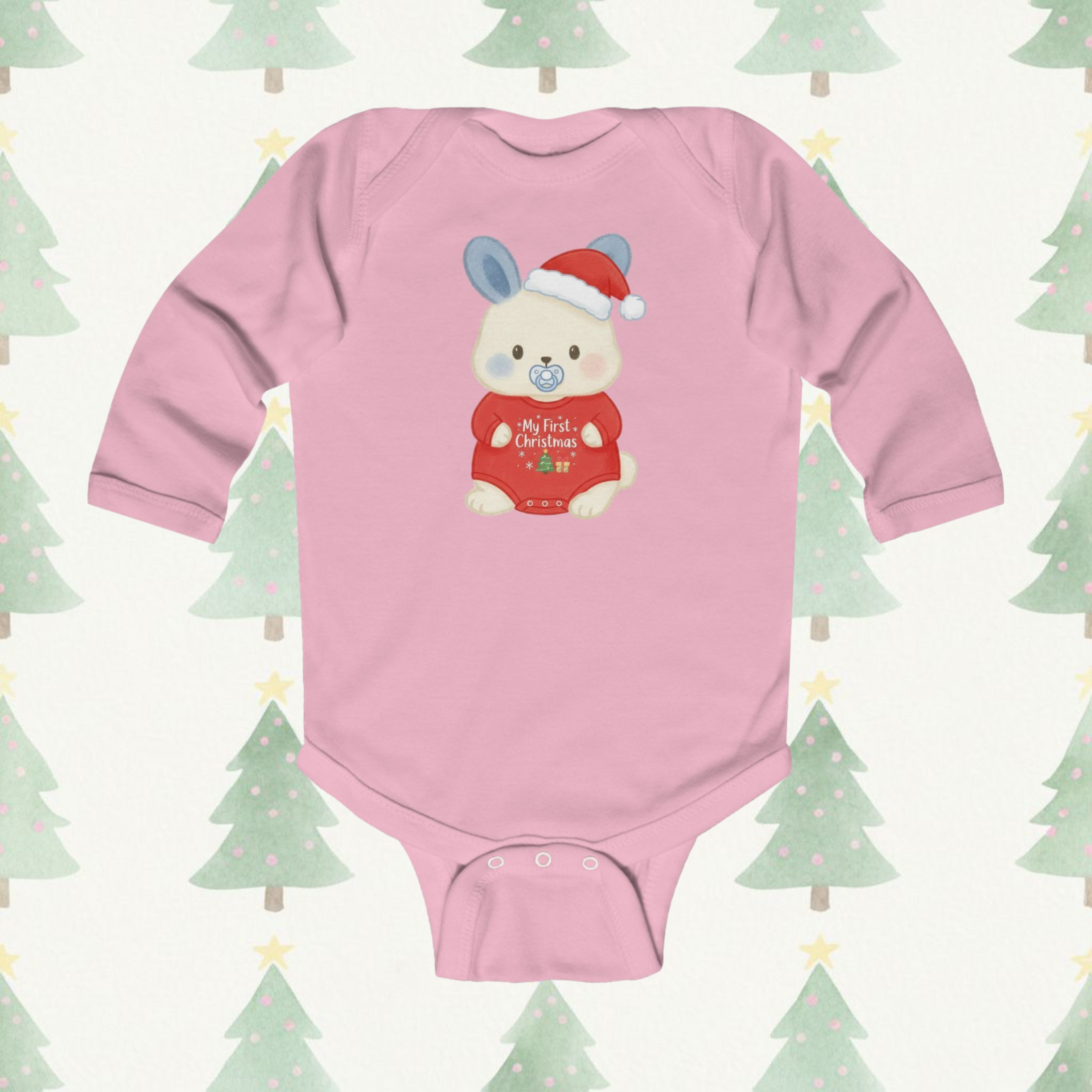 First Christmas Bumbleberry Long-Sleeve Baby Onesie