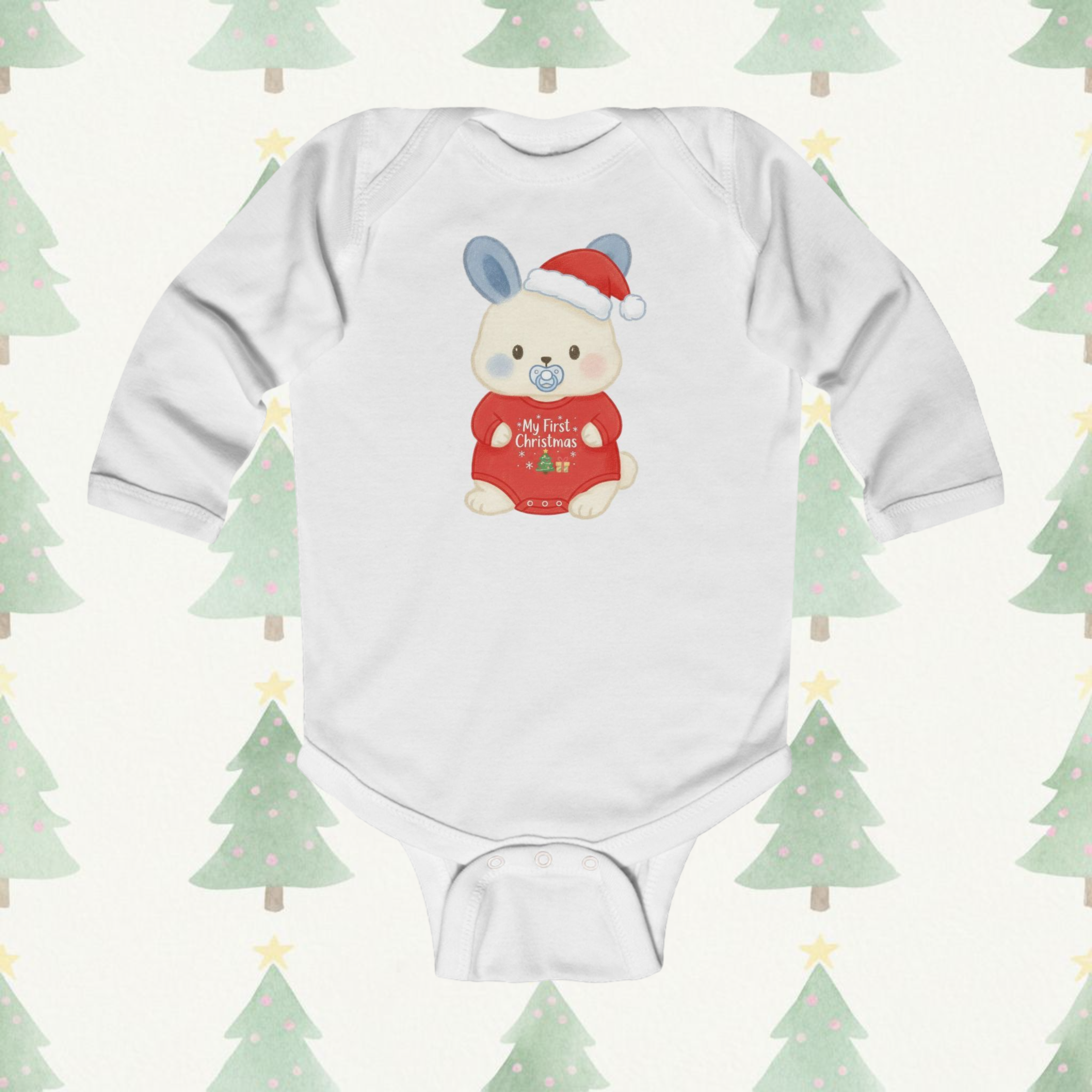 First Christmas Bumbleberry Long-Sleeve Baby Onesie