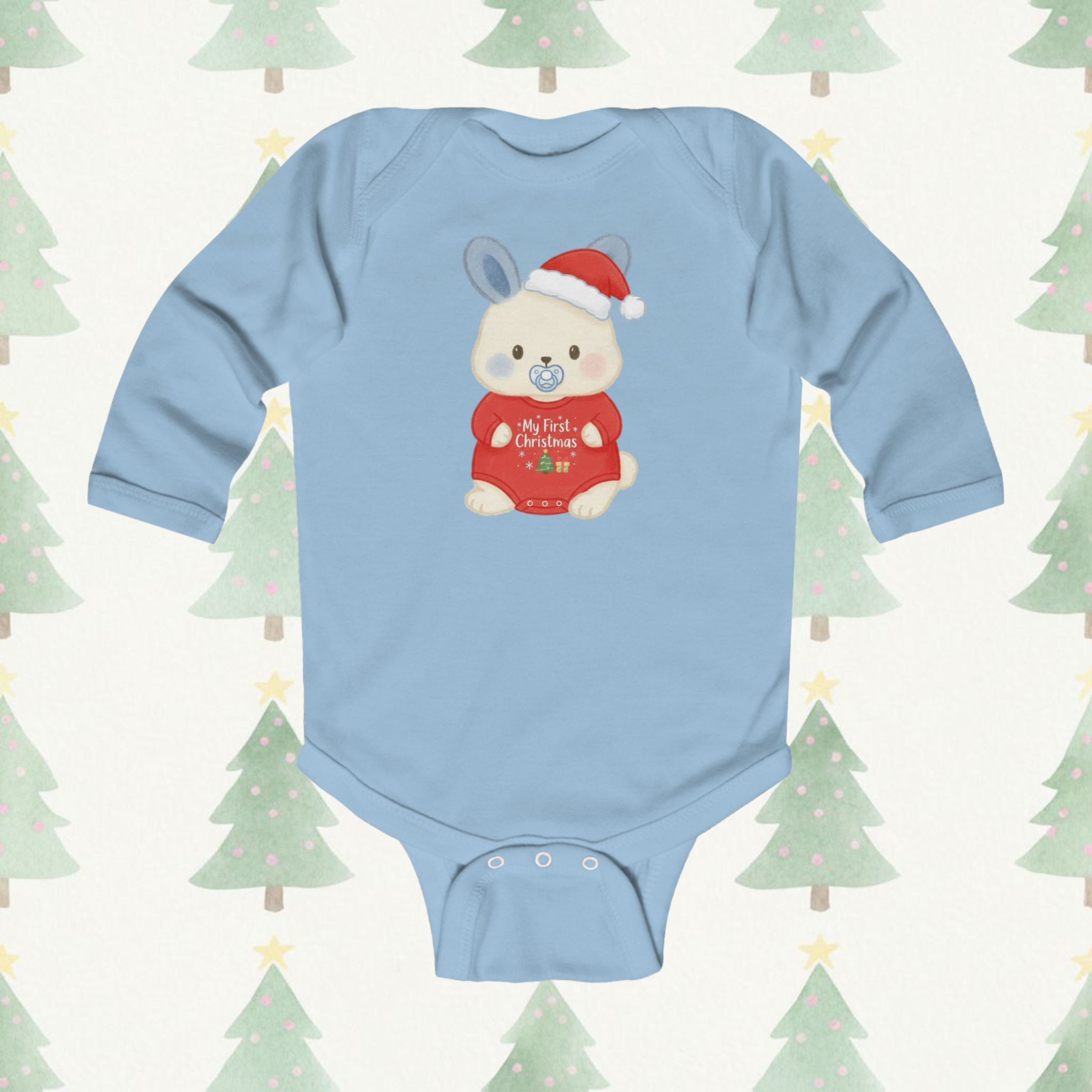 First Christmas Bumbleberry Long-Sleeve Baby Onesie