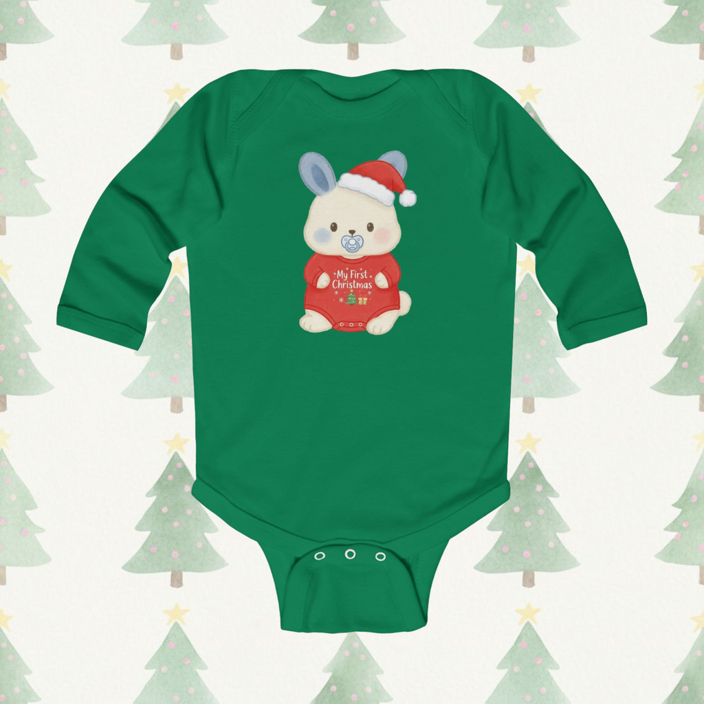 First Christmas Bumbleberry Long-Sleeve Baby Onesie