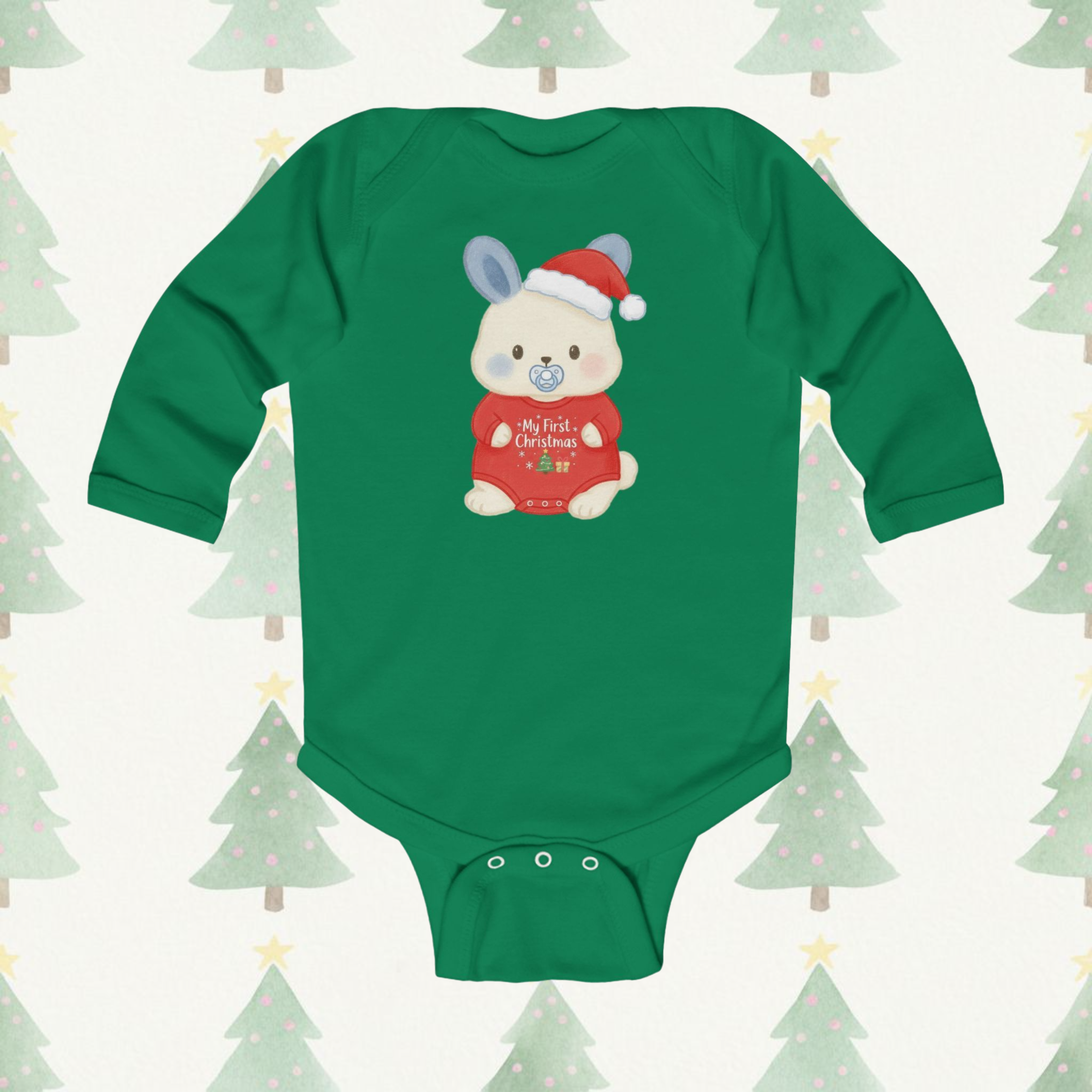 First Christmas Bumbleberry Long-Sleeve Baby Onesie