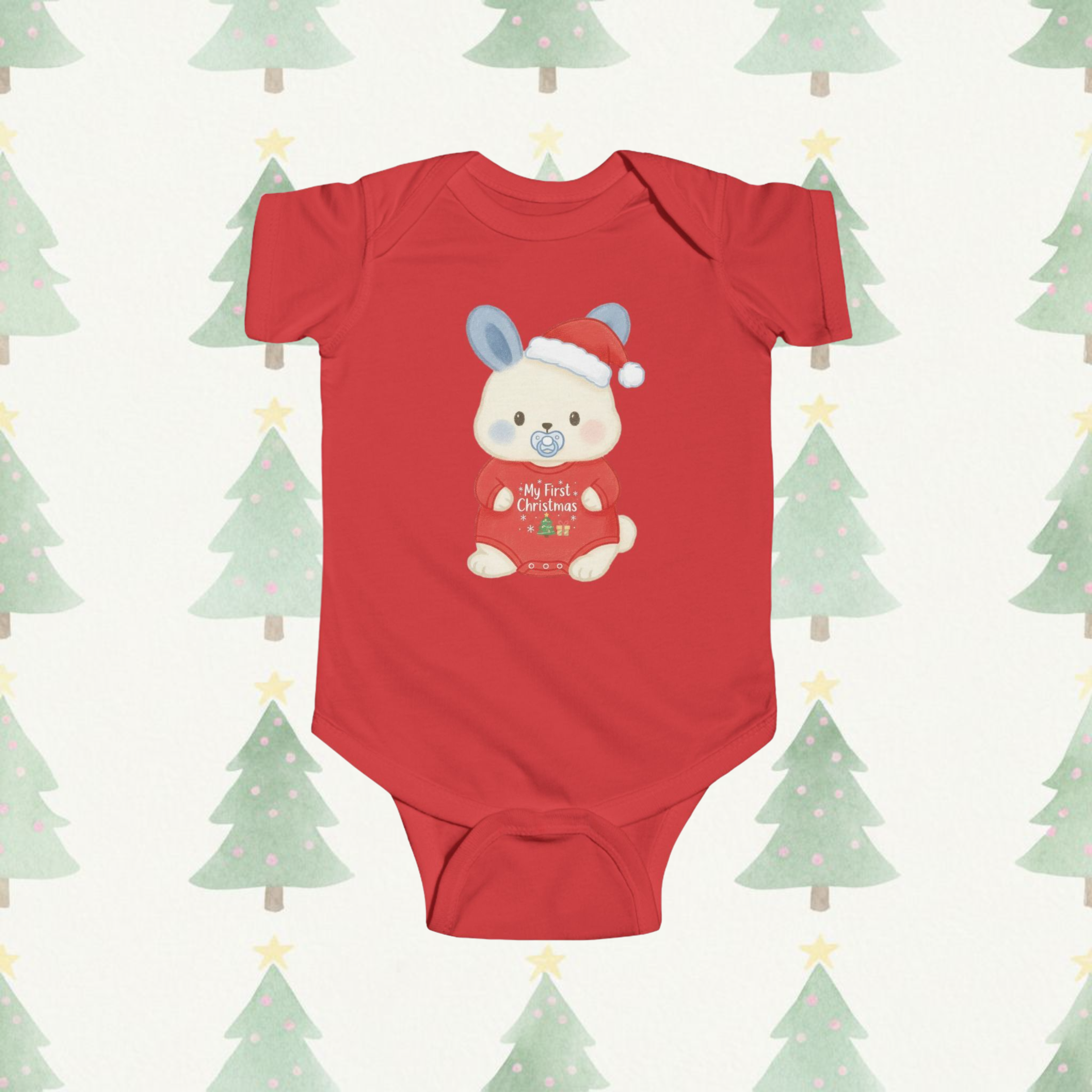First Christmas Bumbleberry Short-Sleeve Baby Onesie