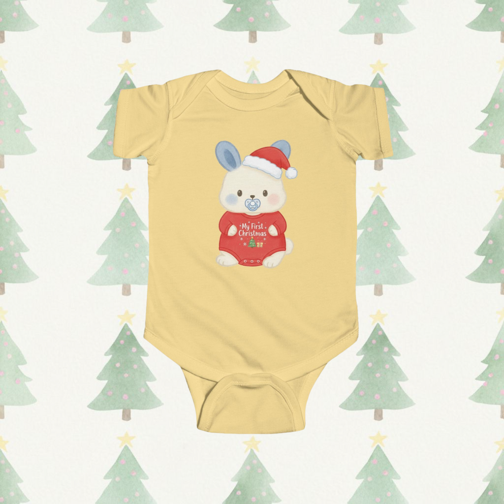 First Christmas Bumbleberry Short-Sleeve Baby Onesie