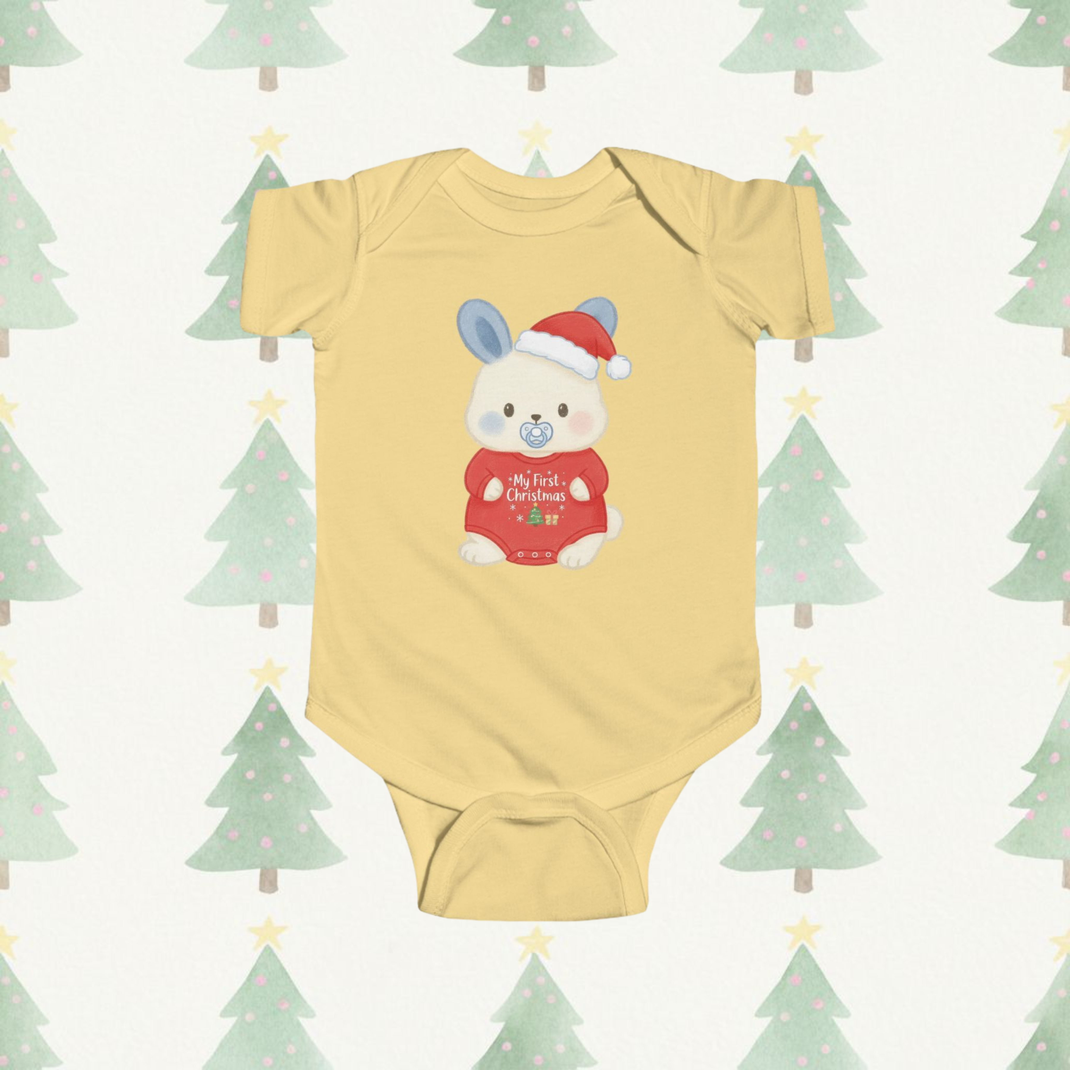 First Christmas Bumbleberry Short-Sleeve Baby Onesie
