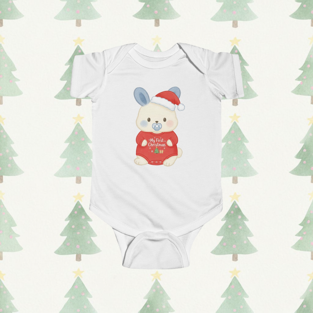First Christmas Bumbleberry Short-Sleeve Baby Onesie